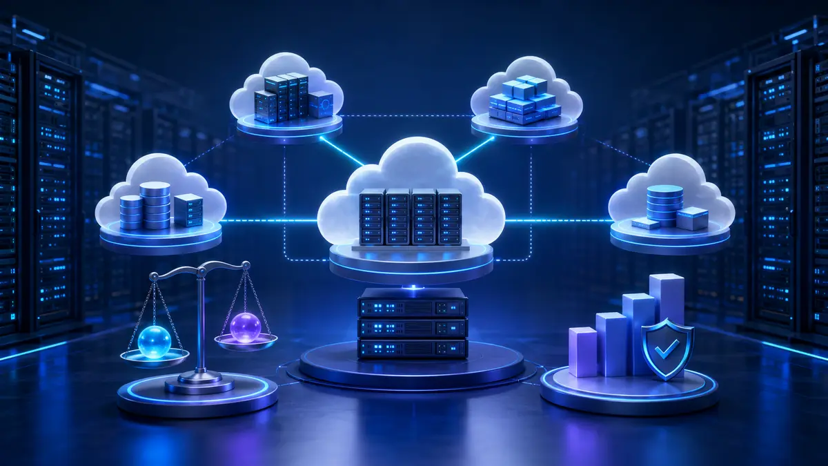 Infraestrutura de cloud computing interligada em um data center