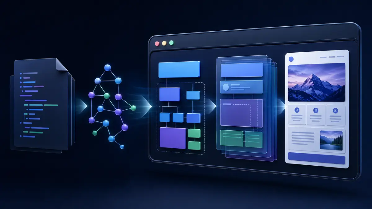 Folhas de estilo abstratas passam pelo processamento do navegador até formar o layout renderizado