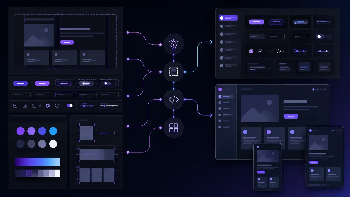 Fluxo conecta componentes, variáveis e especificações do design ao código da interface