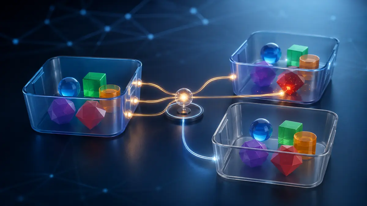 Contêineres conectados representam referências compartilhadas, mutação e cópia de objetos em Python