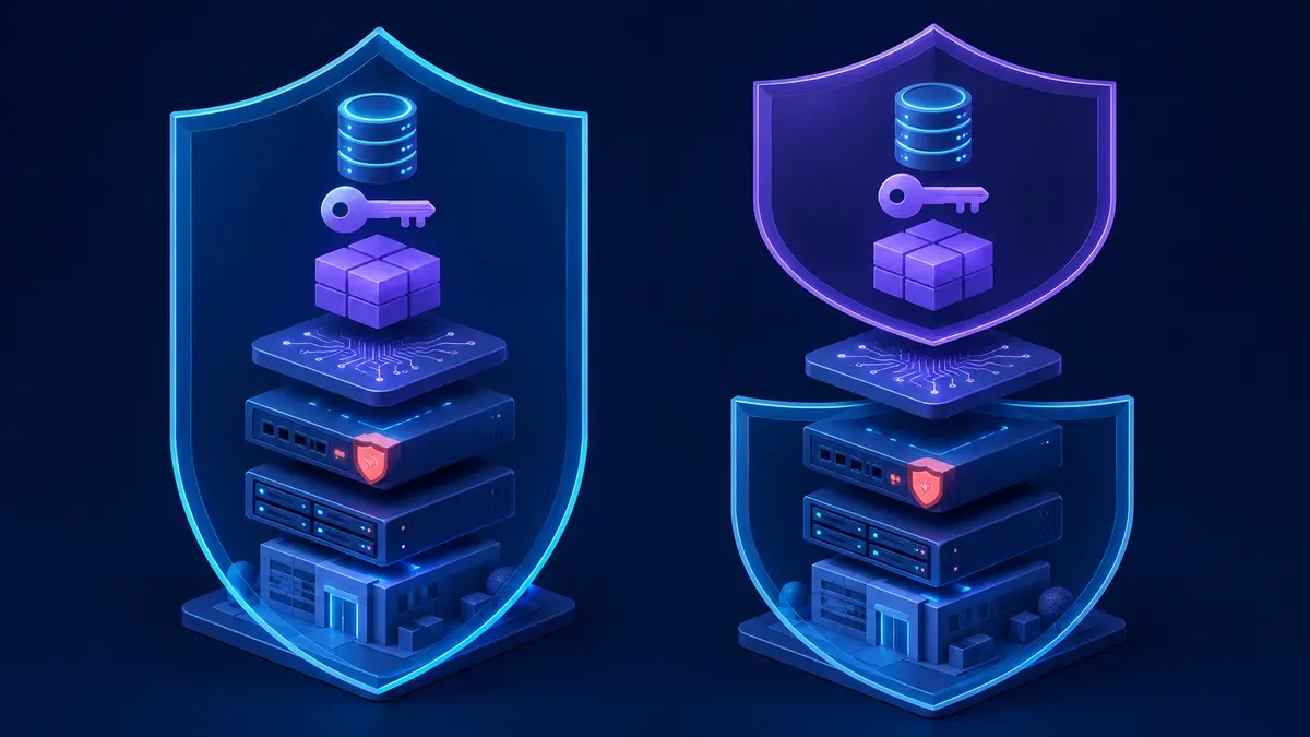 Camadas de responsabilidade de segurança em infraestrutura on-premise e cloud