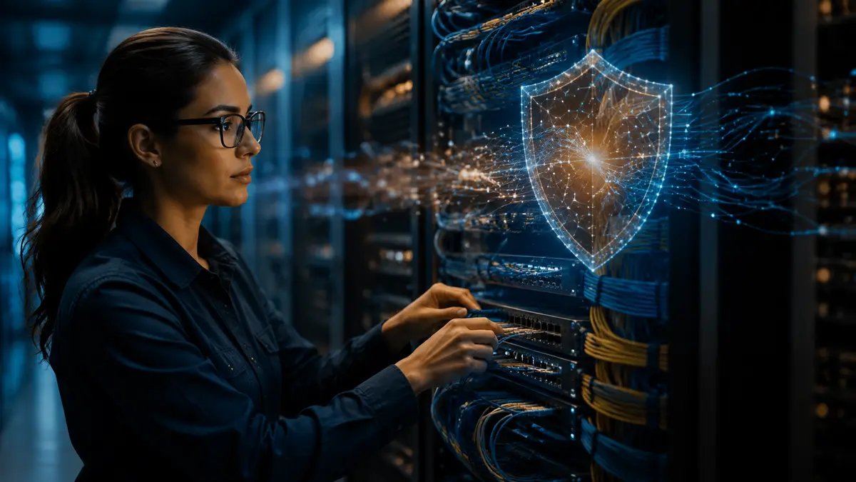 Profissional protegendo e monitorando conexões de uma infraestrutura de APIs