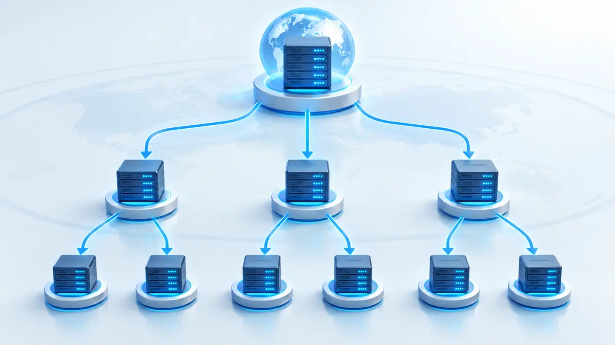 Servidores distribuídos em níveis formam a hierarquia de resolução DNS